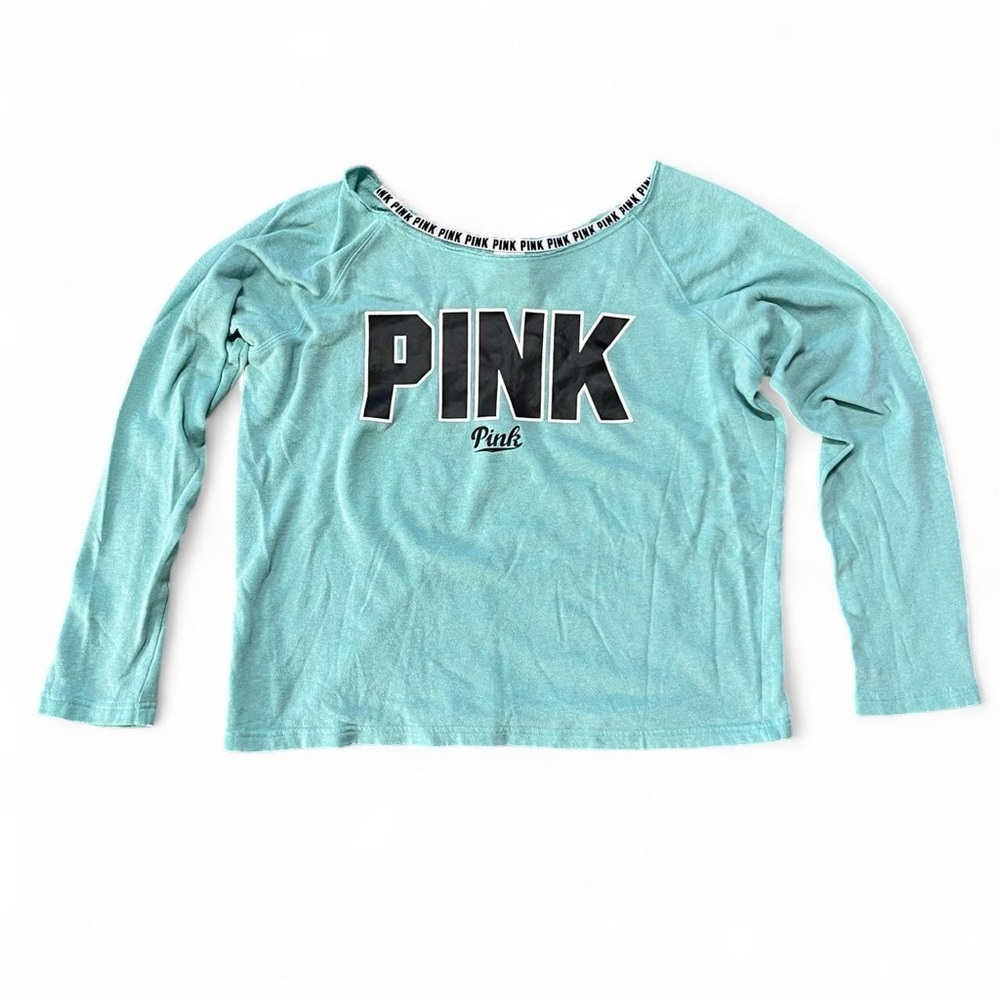Victoria's Secret PINK Mint Green Long-Sleeve Tee